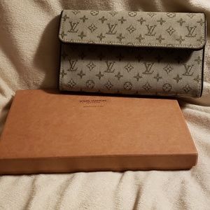 Vintage LV Mini Lin Canvas Wallet